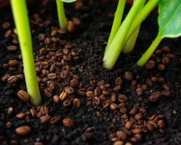 Jeunes pousses d'avocatier dans un terreau enrichi de marc de café, promesse d'une croissance vigoureuse.
